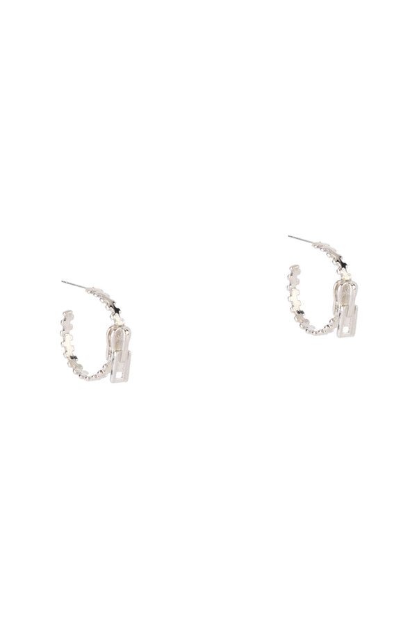 ZIP IT HOOP EARRING