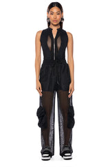 ZIPPER DETAIL SLEEVELESS BODYSUIT