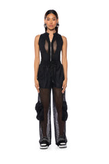ZIPPER DETAIL SLEEVELESS BODYSUIT