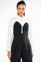 ZIPPIE DETAIL BLOUSE
