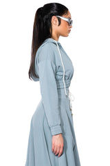 ZUMI CROPPED WRAP FRONT HOODIE
