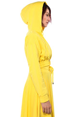 ZUMI CROPPED WRAP FRONT HOODIE