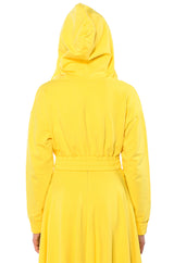 ZUMI CROPPED WRAP FRONT HOODIE