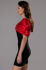 ZURI STATEMENT BOW BANDAGE MINI DRESS