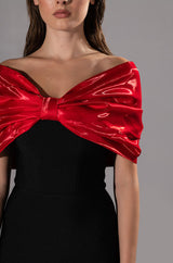 ZURI STATEMENT BOW BANDAGE MINI DRESS