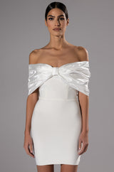 ZURI STATEMENT BOW BANDAGE MINI DRESS