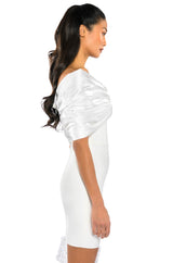 ZURI STATEMENT BOW BANDAGE MINI DRESS