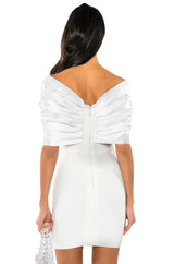 ZURI STATEMENT BOW BANDAGE MINI DRESS