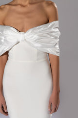 ZURI STATEMENT BOW BANDAGE MINI DRESS